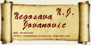 Negosava Jovanović vizit kartica